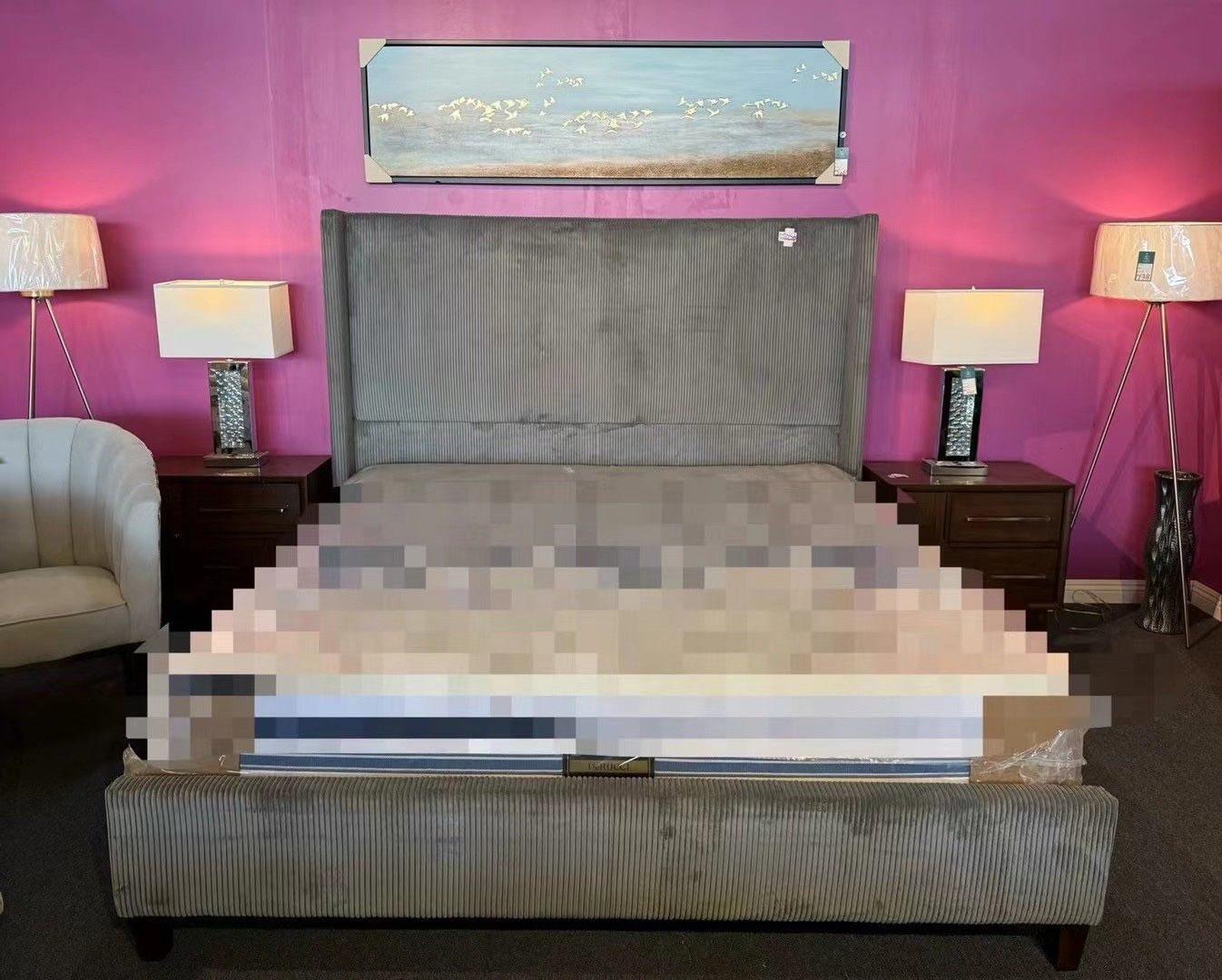 Grey Eking bed frame,$220