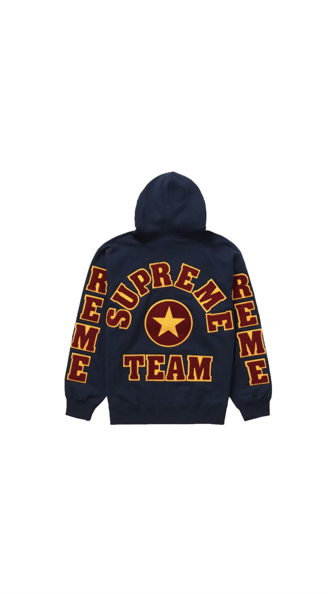 SUPREME TEAM CHENILLE HOODIE SIZE MEDIUM