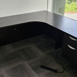 Two Office Desks And Two Office Chairs