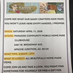 Craft Fair April 11, 2026