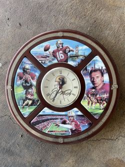 Joe Montana Danbury Mint Wall Clock