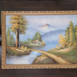 Vintage Large Gold Frame Painting