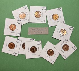 (10) Proof 1968-S Lincoln Memorial Cents