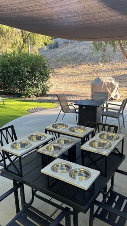 Elevated Dog Feeder Stands with Stainless Steel Bowls