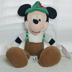 Disney SEGA Game Prize 15" Plush Mickey Mouse Around The World Germany October 