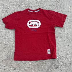 Red and white Ecko Unltd. cotton t-shirt looks like youth Large see measurements