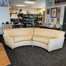 Curved Cream Sofa