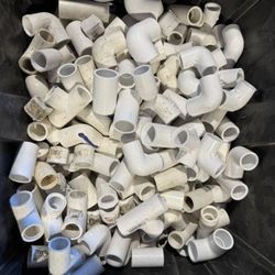 447 PVC Fittings Bundle – Elbows, Tees, Couplings – Plumbing Lot