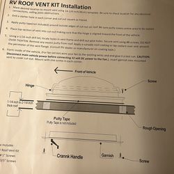 BRAND New RV ROOF VENT 