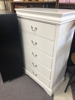 5 DRAWER WHITE DRESSER/CHEST NEW