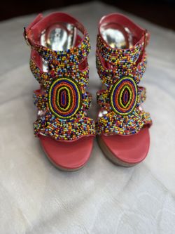 Women's Beaded High Heels