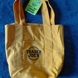 Trader Joe's small orange tote bag