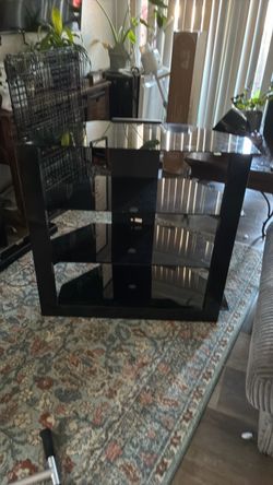 Glass tv stand