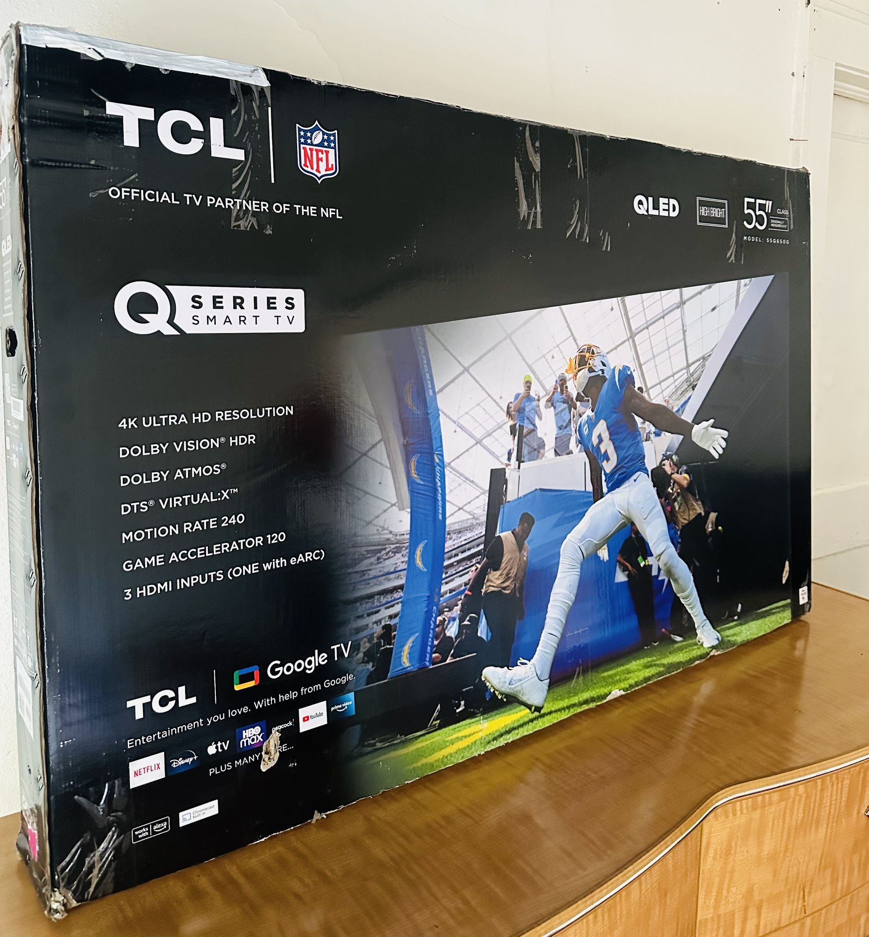 New! 55 Inch TCL 4K QLED HDR Smart Google TV (Price Firm) (Also have Other TVs!)