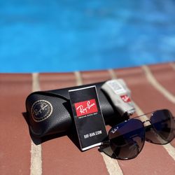 Ray-Ban Gunmetal Sunglasses Polarized Blue Gradient Lens RB3683