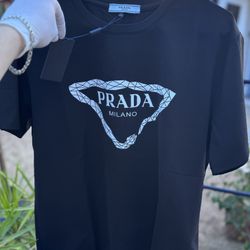 Prada Black Cotton T Shirt