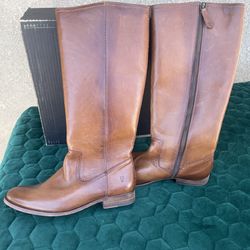 Leather Brown Long Frye boots