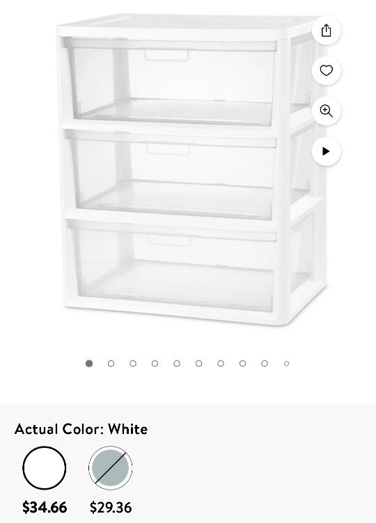 White Storage Drawer