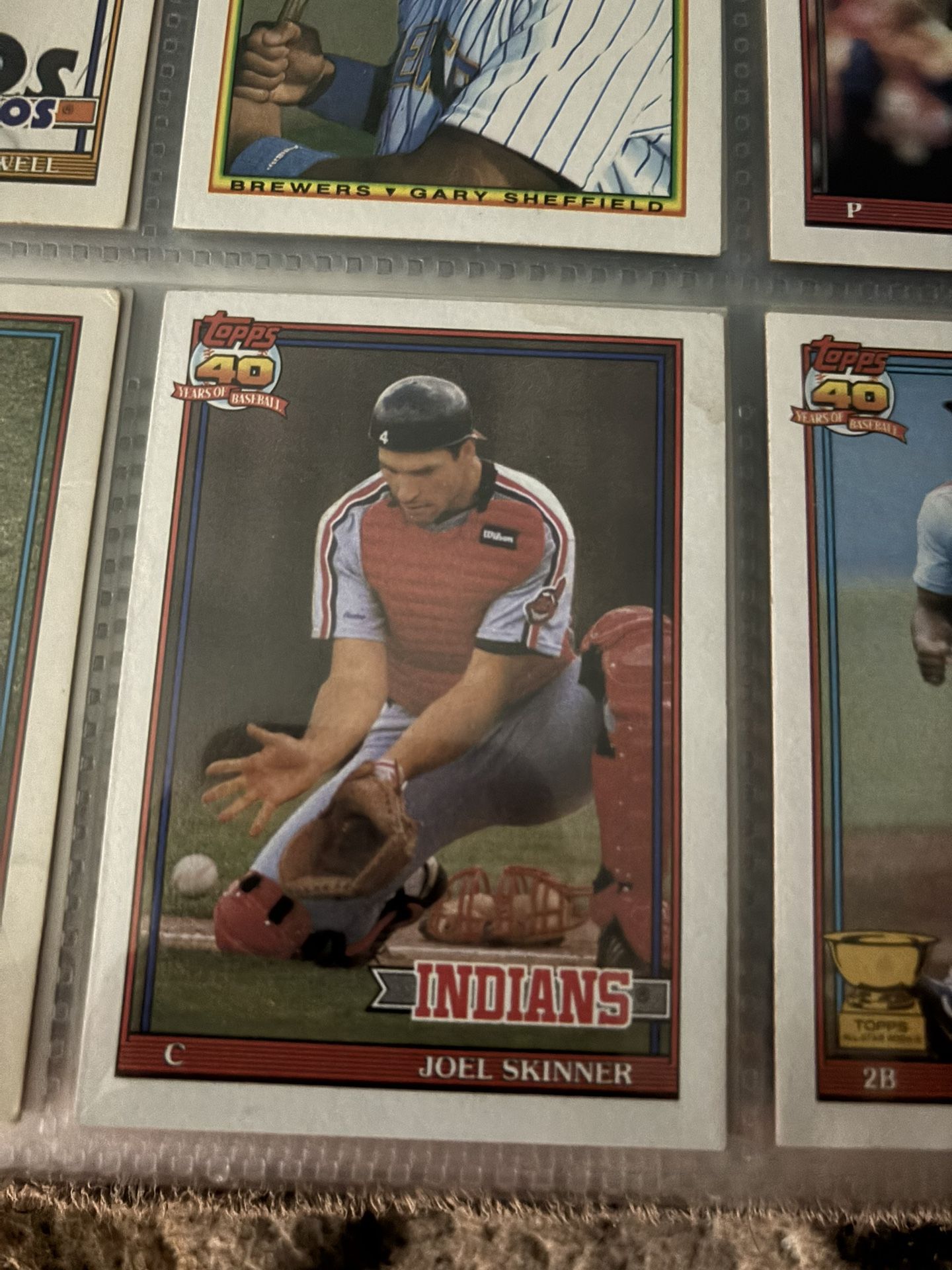Tops #783 baseball card Jeff Skinner Cleveland Indians #baseball #MLB