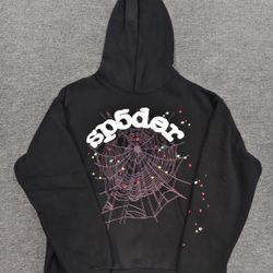 Black and purple Sp5der hoodie
