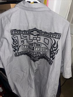 Vintage men’s Harley Davidson pinstripe button up