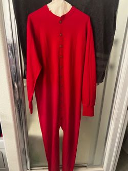 CU OR CSU-Pajama party? Mountain Chalet wear? Red One-Piece Thermal Union Suit