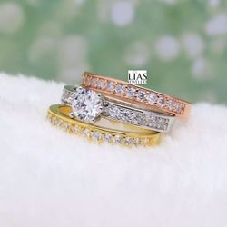 New 18k Gold Wedding  Ring Set 