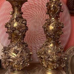 Golden Garden 2 Piece Candleholder Set