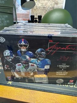 Topps signature football hobby box set