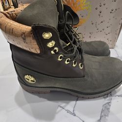 Limited Edition Timberland Premium 6” Waterproof Boot Dark Green Nuback Sz 7