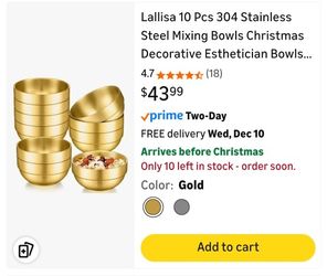 13oz Stainless Steel Mixing Bowls 10ct