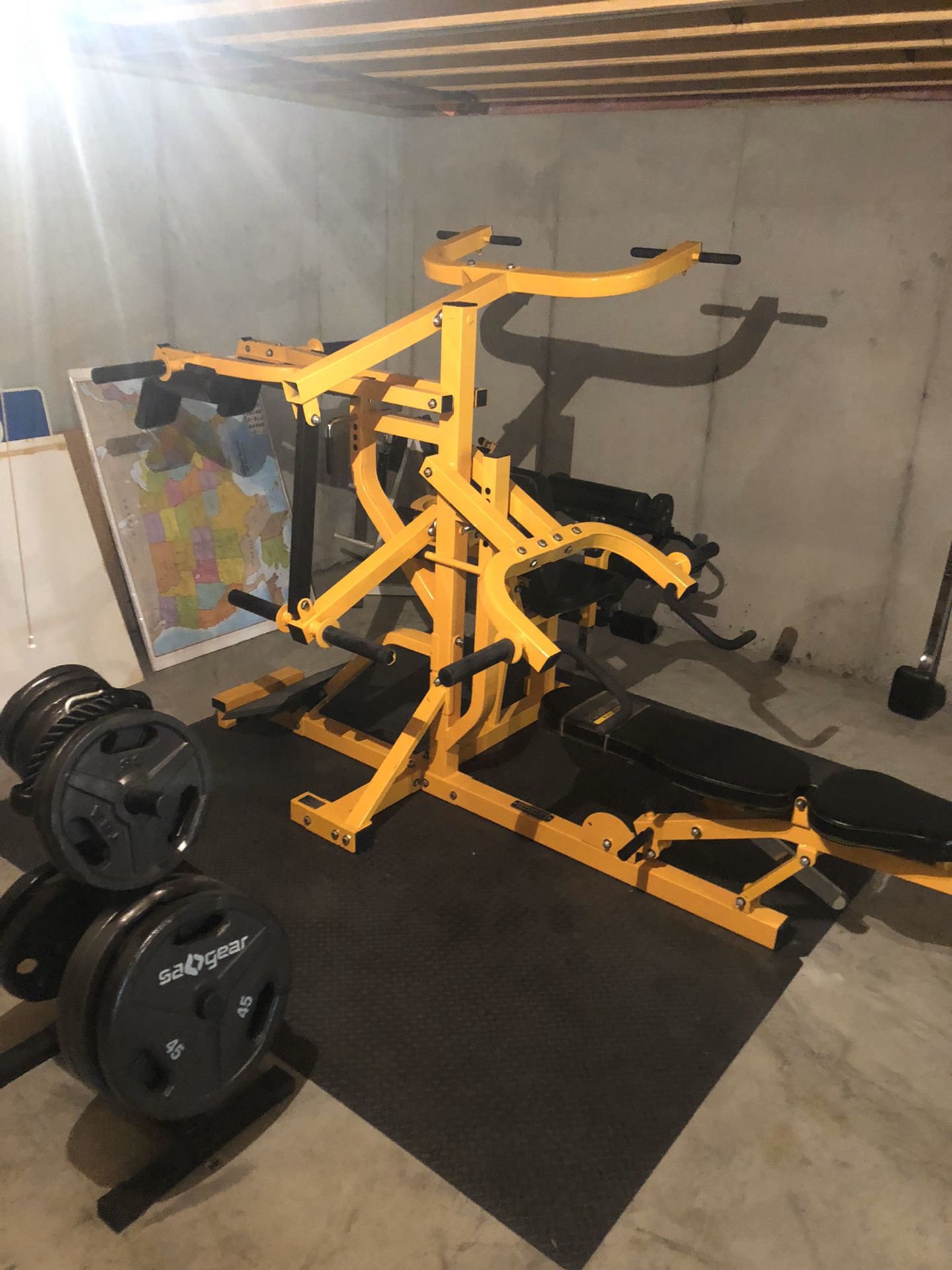 Powertec home gym and weights olympic plates