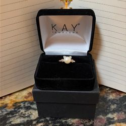 Size 6 Sterling Silver Pearl Cat Ring K Jewelers