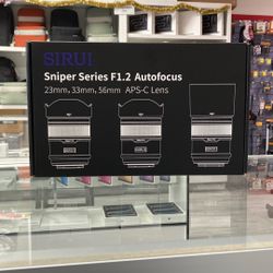 Sirui Sniper Series F1.2 23mm, 33mm, And 56mm APS-C Lens For Sony 