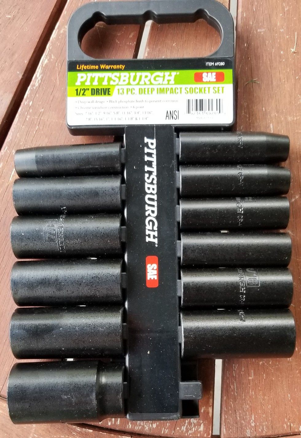 Pittsburgh (13pc) 1/2" Drive Deep Impact Socket Set