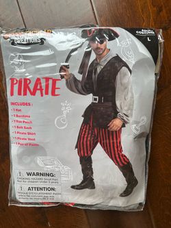 Adult Pirate Halloween Costume Size Large