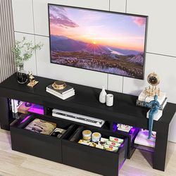 TV ENTERTAINMENT STAND WITH LED LIGHTS 