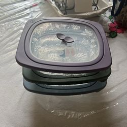 Tres refactarios de cristal de Princess