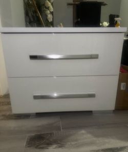 White Night Stand - Shoe Rack