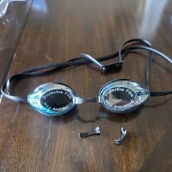 Black Swimming Goggles With A Case