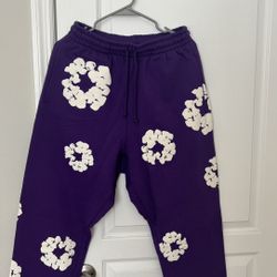 Purple Denim Tear Sweats