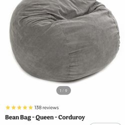Corduroys Bean Bag With Queen Size Bed Inside