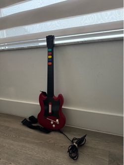 RedOctane Wired Ergonomic Red/Black Guitar Controller for Sony PlayStation 2