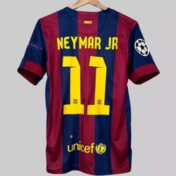 Neymar Barcelona Soccer Jersey Retro 2014/15