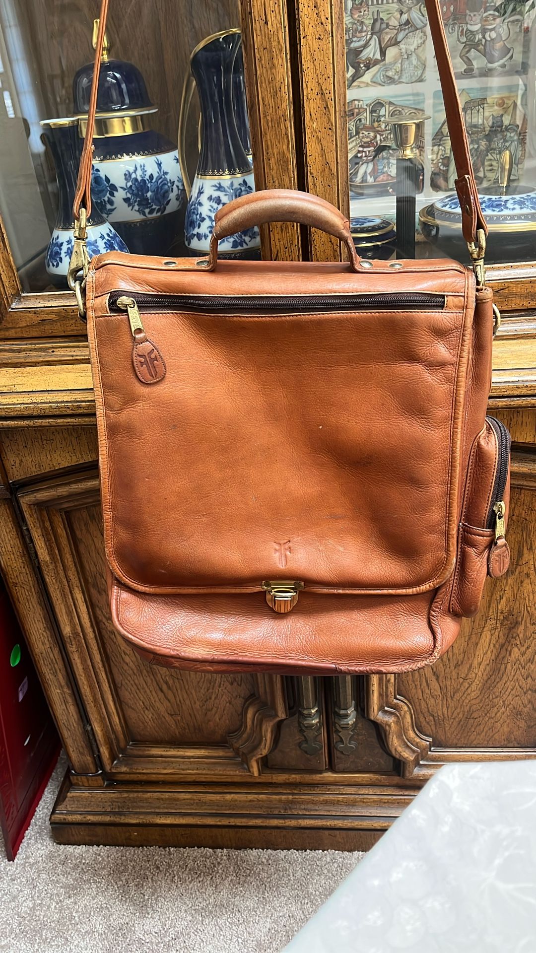 Frye Leather Messenger Bag