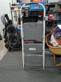 COSCO 3-Step Folding Step Stool Ladder – Large Platform