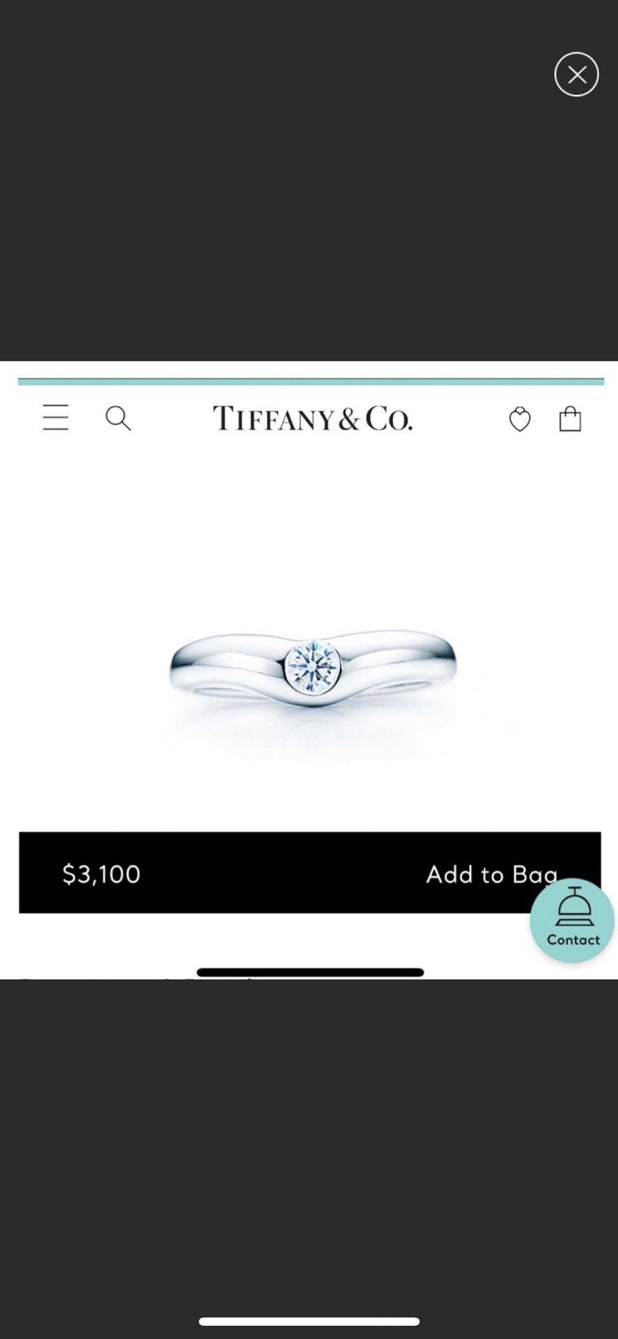 Tiffany & co wedding diamond ring band