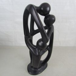 African Soap Stone "Family Love" Sculpture 16" Tall

