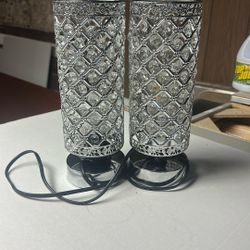 Two Bedside Touch Lamps w/USB Charging Ports 