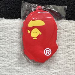 Bape A Bathing Ape Red Classic Logo Ring Keychain